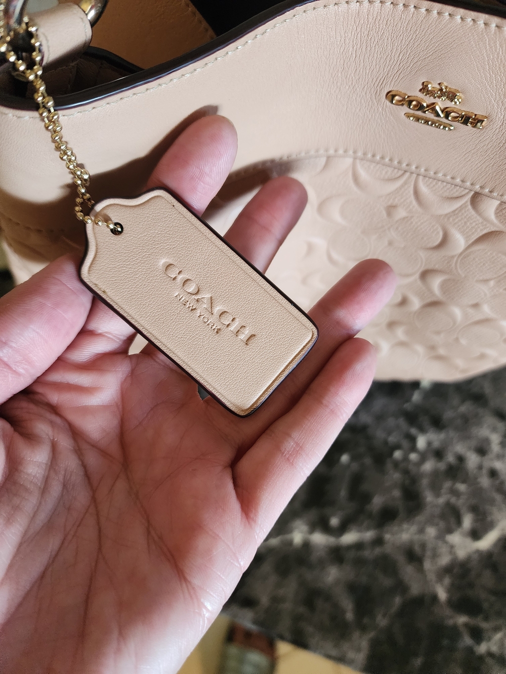 Coach Lexy Shoulder Bag In Nude Pink With Puffed Monogram - Picture 12 of 15